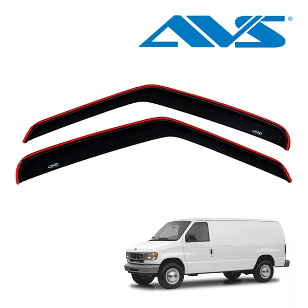 【AVS 正規品】 専用設計 スモークドアバイザー サイドバイザー ウインドウバイザー 両面テープ 2枚 フロント 左右分 セット 92-06y フォード Eシリーズ