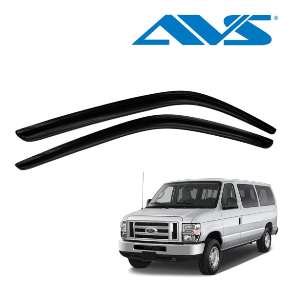 【AVS 正規品】 専用設計 スモークドアバイザー サイドバイザー ウインドウバイザー 両面テープ 2枚 フロント 左右分 セット 08-14y フォード エコノライン Eシリーズ