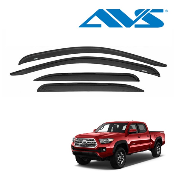【AVS 正規品】 専用設計 スモークドアバイザー サイドバイザー ウインドウバイザー 両面テープ 4枚 フロント リア 前後 左右分 セット 16y- トヨタ タコマ