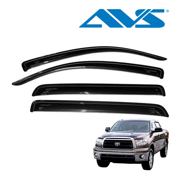 【AVS 正規品】 専用設計 スモークドアバイザー サイドバイザー ウインドウバイザー 両面テープ 4枚 フロント リア 前後 左右分 セット 07-21y トヨタ タンドラ クルーマックス