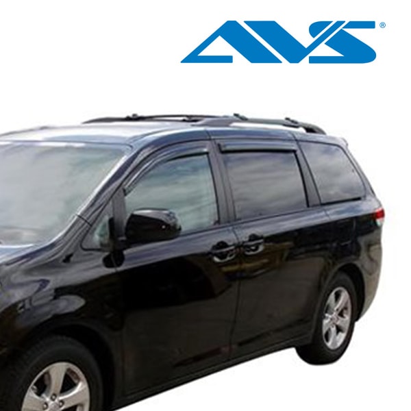 【AVS 正規品】 専用設計 スモークドアバイザー サイドバイザー ウインドウバイザー 両面テープ 4枚 フロント リア 前後 左右分 セット 11-20y トヨタ シエナ