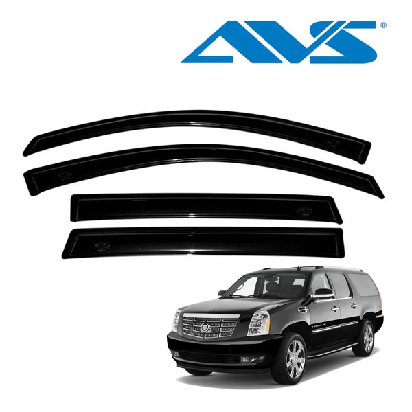 【AVS 正規品】 専用設計 スモークドアバイザー サイドバイザー ウインドウバイザー 両面テープ 4枚 フロント リア 前後 左右分 セット キャデラック 07-14y エスカレード ESV 07-13y エスカレード EXT