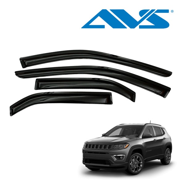 【AVS 正規品】 専用設計 スモークドアバイザー サイドバイザー ウインドウバイザー 両面テープ 4枚 フロント リア 前後 左右分 セット 17y- ジープ コンパス