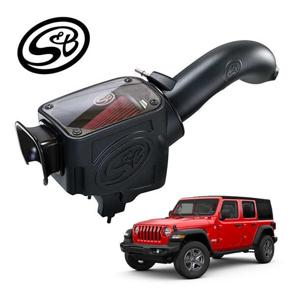 【S&B 正規品】コールドエアーインテーク インテイク コットン 湿式 オイル式 75-5129 レッドフィルター エアフィルター エアクリーナー 18-23y ジープ JL ラングラー 2.0L エスアンドビー