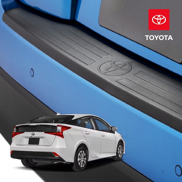 USトヨタ純正 リアバンパープロテクター バンパーガード ステップガード ガーニッシュ トヨタ ロゴ入 ブラック TOYOTA プリウス 50系 後期 ZVW50/ZVW51/ZVW55 樹脂製 傷防止 保護