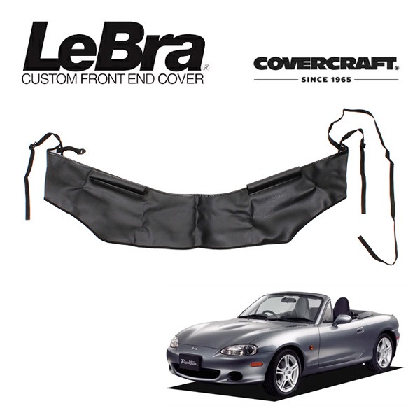 【CoverCraft/LeBra 正規品】 専用設計 ノーズブラ ハーフタイプ ボンネットブラ フードカバー フロントカバー フロントマスク 虫除け 飛び石 対策 マツダ ロードスター NB系 ミアータ カバークラフト