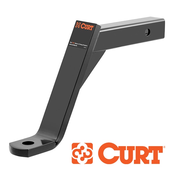 【CURT 正規品】クラス3 トレーラーヒッチ用 ヒッチボールマウント 2インチ角 45110 8インチライズ 約20.3cm 10インチドロップ 約25.4cm 最大牽引能力 約1587kg