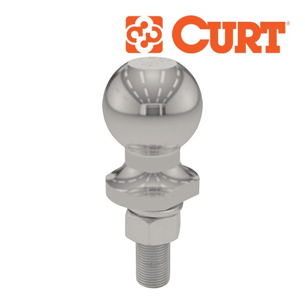 【CURT 正規品】トレーラーヒッチ用 ヒッチボール 40052 ステンレス ボール直径 2インチ 約5.08cm シャフト 軸経 3/4インチ 約1.9cm 牽引能力 約1587kg