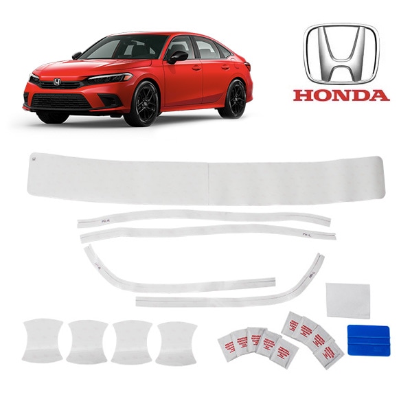 USホンダ純正 HONDA シビック ハッチバック FL系 FL1 FL4 FL5 令和3年9月-現行 プロテクションフィルム 1台分 9枚セット リアバンパー ドアエッジ ドアハンドル 保護フィルム