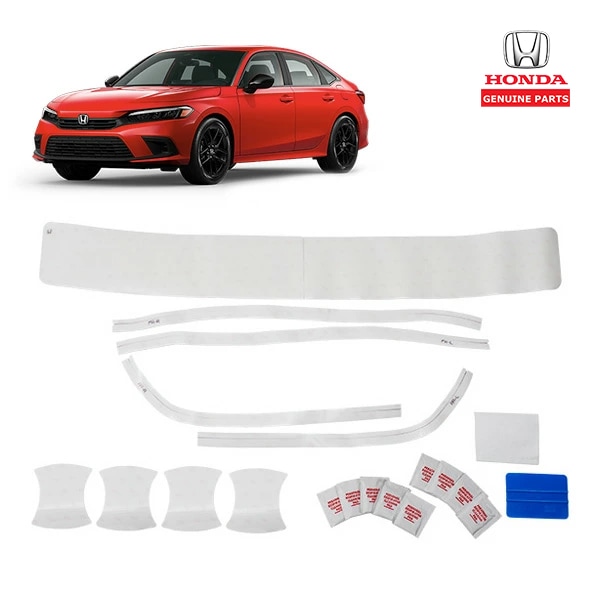 USホンダ純正 HONDA シビック ハッチバック FL系 FL1 FL4 FL5 令和3年9月-現行 プロテクションフィルム 1台分 9枚セット リアバンパー ドアエッジ ドアハンドル 保護フィルム