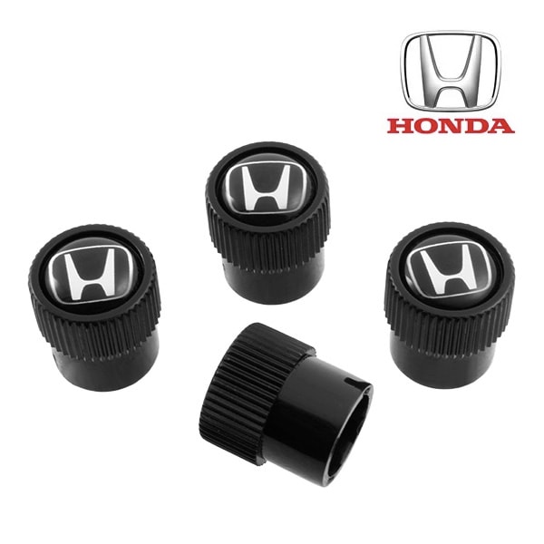 USホンダ純正 エアバルブキャップ 1台分 4個セット ブラック Hロゴ ホンダ車 汎用 シビック/FIT/N-BOX/VEZEL/ZR-V
