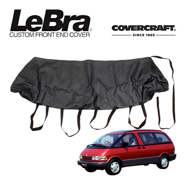 【CoverCraft/LeBra 正規品】専用設計 ノーズブラ ハーフタイプ ボンネットブラ フードカバー フロントカバー フロントマスク 虫除け 飛び石 対策 トヨタ エスティマ 10系 20系 91-97y USトヨタ PREVIA カバークラフト