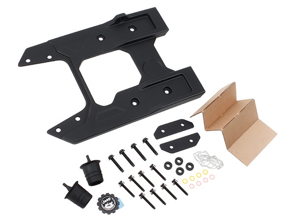 MOPAR純正 テールゲート 補強システム 大口径スペアタイヤ装着用補強キット ブラックパウダーコート エンブレムバッジ付属 ジープ JL ラングラー モパー