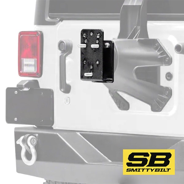 【Smittybilt 正規品】タイヤリロケーションブラケット 移設キット 3721 ブラックテクスチャー 35インチタイヤまで対応 ジープ CJ/ YJ/TJ/JK ラングラー スミッティービルト