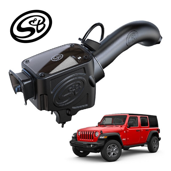 【S&B 正規品】コールドエアーインテーク インテイク コットン 乾式 75-5129D ドライ ホワイトフィルター エアフィルター エアクリーナー 18-23y ジープ JL ラングラー 2.0L エスアンドビー