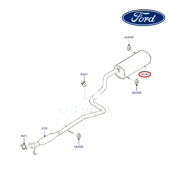 【FORD/フォード純正品】 リアマフラー 13y- ECOSPORT CN1Z5A289E
