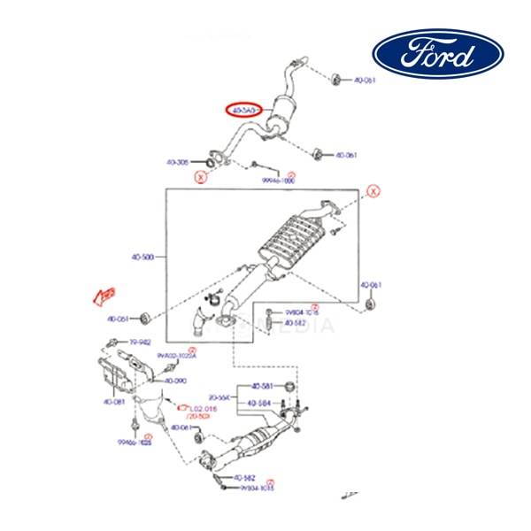 【FORD/フォード純正品】 バンパーフェース リア 08-09y エスケープ EV9550221B