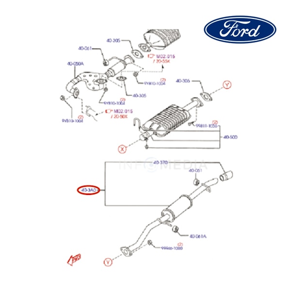【FORD/フォード純正品】 リアマフラー 06-09y エスケープ EV58403A0B