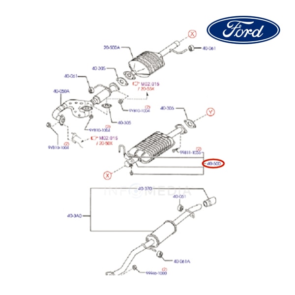 【FORD/フォード純正品】 メインマフラー 06-09y エスケープ EW2340100A