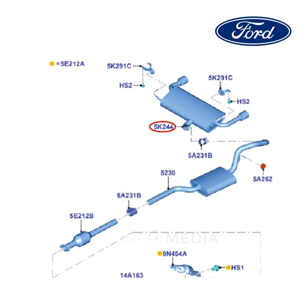 【FORD/フォード純正品】 リアマフラー 15-16y クーガ CV615K244ADD
