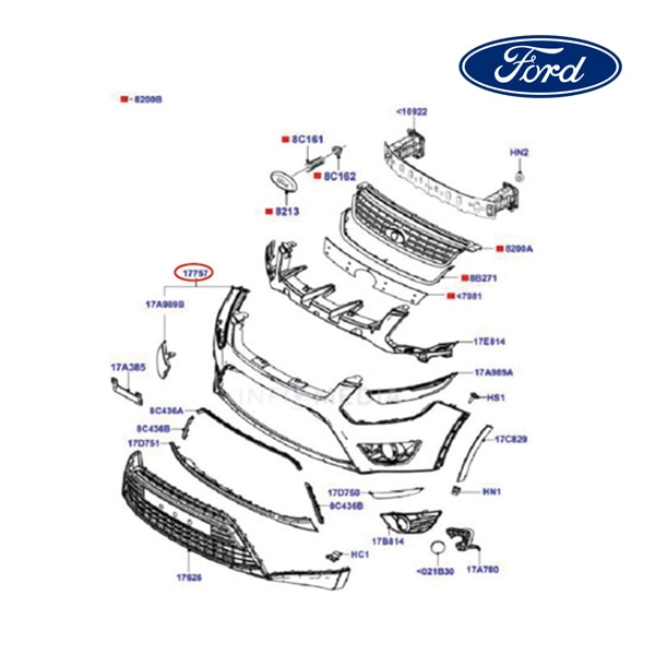 【FORD/フォード純正品】 バンパーフェース フロント 10-12y クーガ 1544518