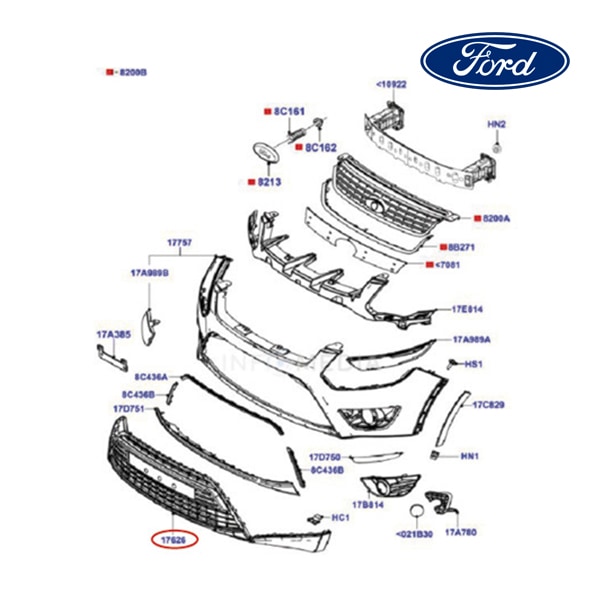 【FORD/フォード純正品】 フロント バンパーグリル 10-12y クーガ 1503599