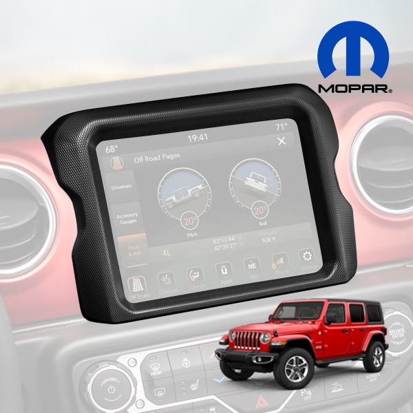 MOPAR純正  8.4インチ モニターベゼル ディスプレイベゼル  ジープ JL ラングラー JT グラディエーター | スポーツ アップグレード用