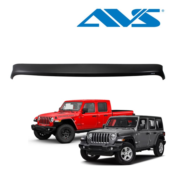 【AVS 正規品】AEROSKIN エアロスキン バグガード ロゴ入 マットブラック ボンネットガード フードプロテクター ボンネットプロテクター ジープ JL ラングラー JT グラディエーター