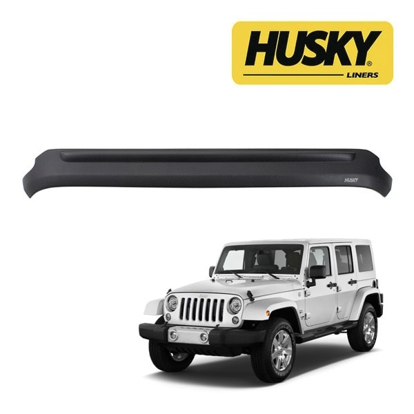 【HUSKY LINERS 正規品】AEROSKIN エアロスキン バグガード ロゴ入 マットブラック ボンネットガード フードプロテクター ボンネットプロテクター ジープ JK ラングラー