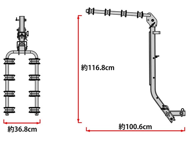 【CURT 正規品】サイクルキャリア バイクラック サイクルラック  ACTIVELINK対応 18411 2インチ角 ヒッチレシーバー対応 アクティブシャンク付 パウダーコート仕上げ 自転車 4台積載 合計90kgまで