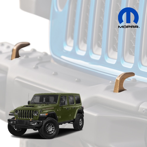 MOPAR純正 フロントバンパー トゥーフック トーフック 2個セット ブロンズ Rubicon 392 ジープ JL ラングラー | JT グラディエーター 純正ルビコン仕様バンパー装着車