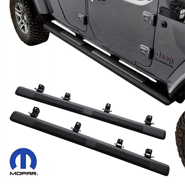 MOPAR純正 チューブ サイドステップ サイドバー サイドアーマー パウダーコート仕上げ ツヤなし アルミ製 ジープ JT グラディエーター