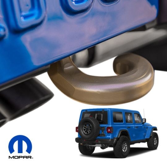 MOPAR純正 リアバンパー トゥーフック トーフック 1個 ブロンズ Rubicon 392 ジープ JL ラングラー | JT グラディエーター 純正ルビコン仕様バンパー装着車