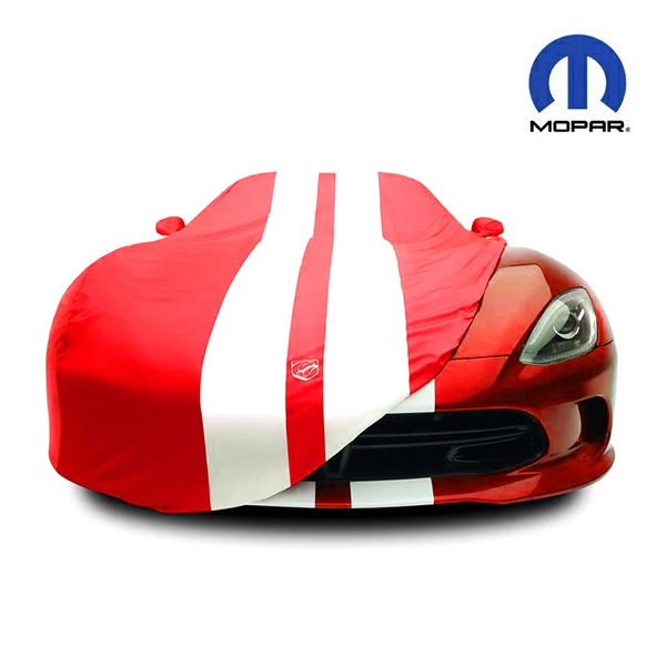 MOPAR純正 専用設計 ボディーカバー カーカバー Viper ロゴ入り レッド ホワイトライン ダッジ 13-17y バイパー 屋内用 インドア
