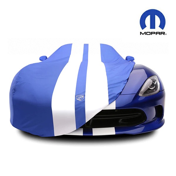 MOPAR純正 専用設計 ボディーカバー カーカバー Viper ロゴ入り ブルー ホワイトライン ダッジ 13-17y バイパー 屋内用 インドア