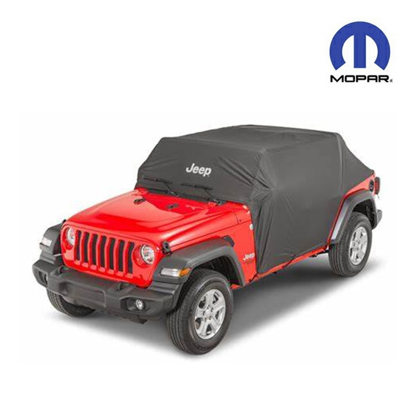 MOPAR純正 専用設計 ボディーカバー カーカバー キャブカバー Jeep ロゴ入り ブラック 専用バッグ付 JEEP ジープ 18-23y ラングラー JL 4ドア 屋外用 アウトドア