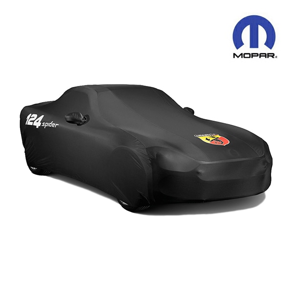 MOPAR純正 専用設計 ボディーカバー カーカバー Abarth ロゴ入り ブラック ABARTH アバルト 屋内用 インドア モパー