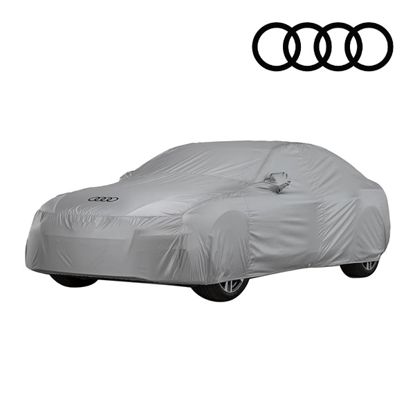 AUDI純正 専用設計 ボディーカバー カーカバー 4リングロゴ入り シルバー 専用バッグ付 AUDI アウディ 14-21y A3/S3 カブリオレ 8V系 屋外用 アウトドア