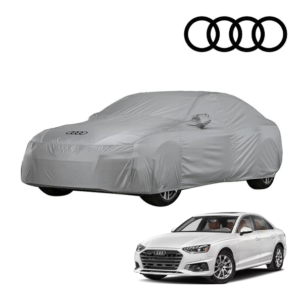 AUDI純正 専用設計 ボディーカバー カーカバー 4リングロゴ入り グレー 専用バッグ付 AUDI アウディ 16y- A4 オールロードクワトロ 8W(B9)系 屋外用 アウトドア