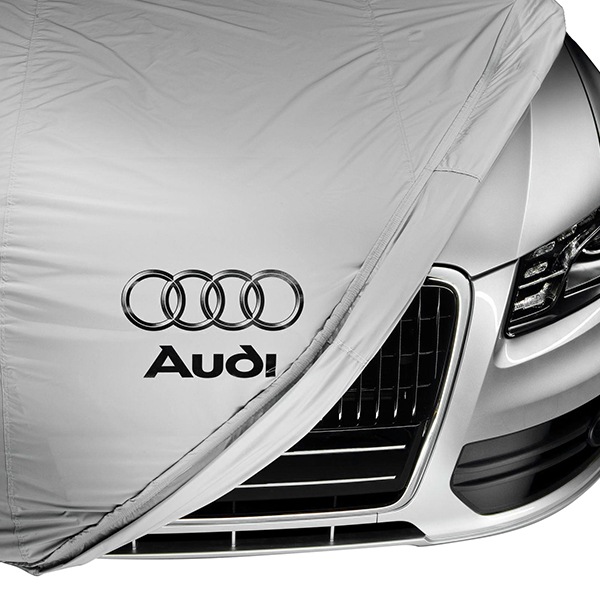 AUDI純正 専用設計 ボディーカバー カーカバー 4リングロゴ入り グレー 専用バッグ付 AUDI アウディ 09-17y Q5/SQ5 8R系 屋外用 アウトドア