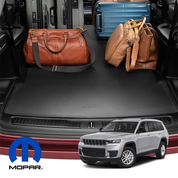 MOPAR純正 リア カーゴライナー ラゲッジマット カーゴマット トランクマット Jeep ロゴ入 ブラック 82216020AA 収納バッグ付 21y- ジープ WL グランドチェロキー | WL グランドチェロキーL モパー