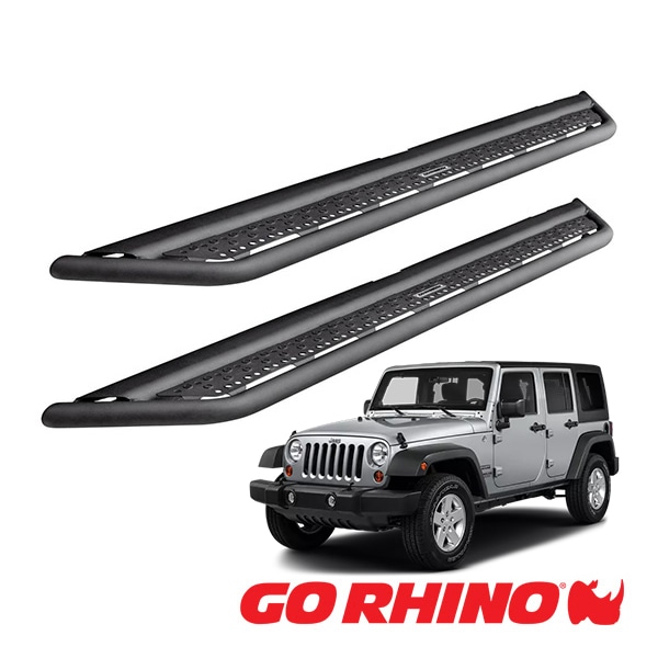【GO RHINO 正規品】ドミネイター エクストリーム Dominator Xtreme D6シリーズ サイドステップ ロックスライダー テクスチャーブラック D64505T ジープ JK ラングラー 4ドア ゴーライノ