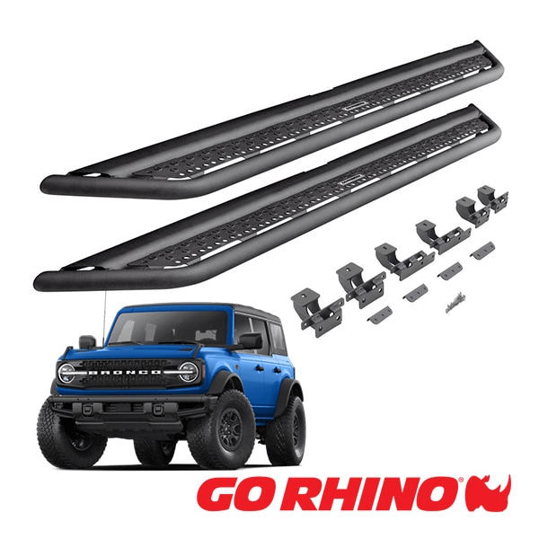 【GO RHINO 正規品】ドミネイター エクストリーム Dominator Xtreme D6シリーズ サイドステップ ロックスライダー テクスチャーブラック D64129T 21y- フォード ブロンコ BRONCO  4ドア ゴーライノ