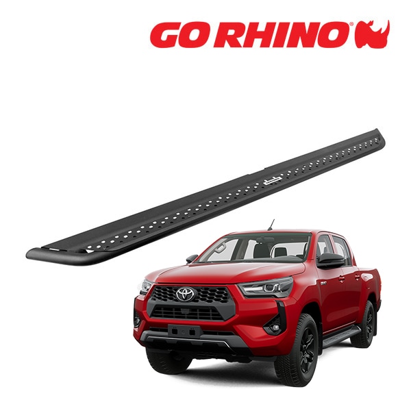 【GO RHINO 正規品】ドミネイター エクストリーム Dominator Xtreme DSSシリーズ サイドステップ ロックスライダー テクスチャーブラック DSS4431T トヨタ ハイラックス HILUX GUN125 平成29年9月-令和6年10月 ゴーライノ