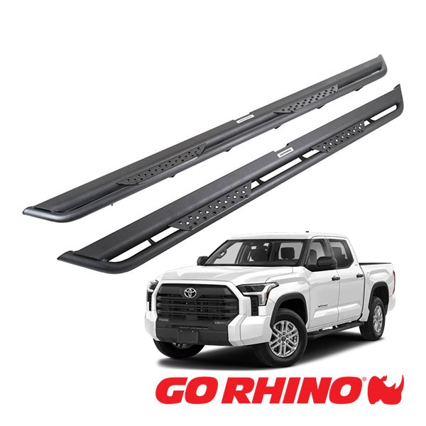 【GO RHINO 正規品】ドミネイター エクストリーム DT サイドステップ ロックスライダー テクスチャーブラック DT4436T 22y- トヨタ タンドラ クルーマックス ゴーライノ