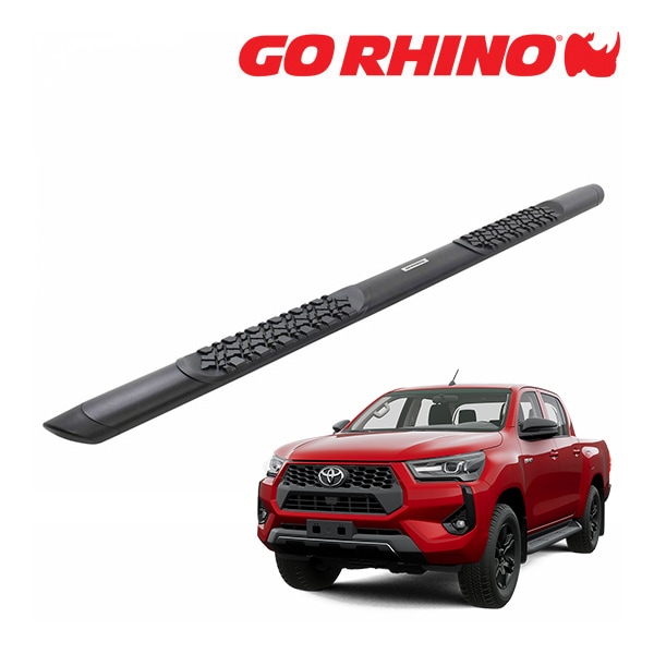 【GO RHINO 正規品】Vシリーズ Vertex V3 アルミニウム サイドステップ 5インチ テクスチャーブラック V3443180T トヨタ ハイラックス HILUX GUN125 平成29年9月-令和6年10月 ゴーライノ