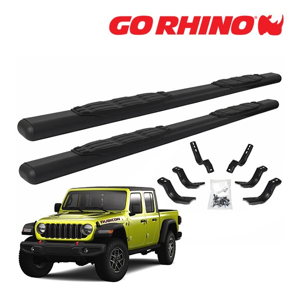【GO RHINO 正規品】1000シリーズ サイドステップ 5インチ テクスチャーブラック 105451687T ジープ JT グラディエーター ゴーライノ