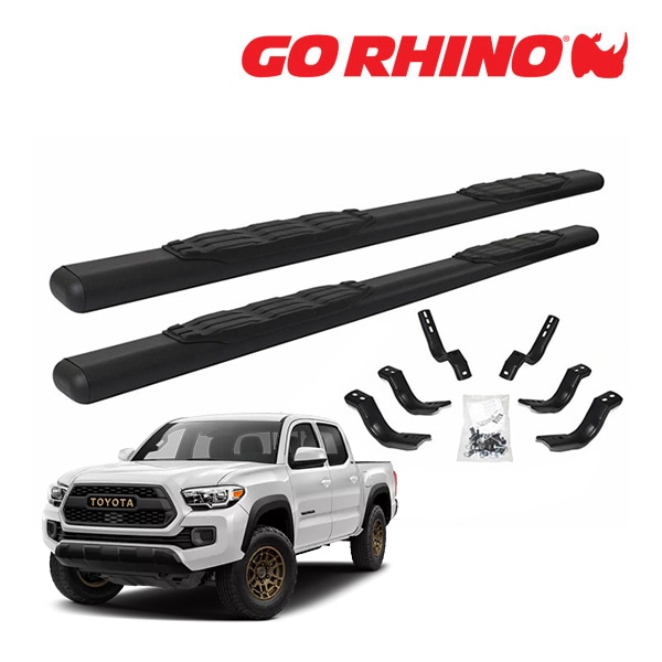 【GO RHINO 正規品】1000シリーズ サイドステップ 5インチ テクスチャーブラック 105442987T 05-23y トヨタ タコマ TACOMA ゴーライノ