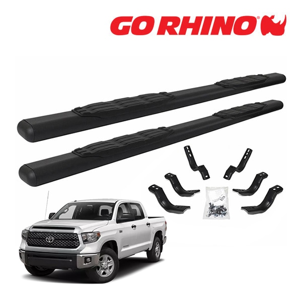 【GO RHINO 正規品】1000シリーズ サイドステップ 5インチ テクスチャーブラック 105441587T 07-21y トヨタ タンドラ TUNDRA クルーマックス ゴーライノ
