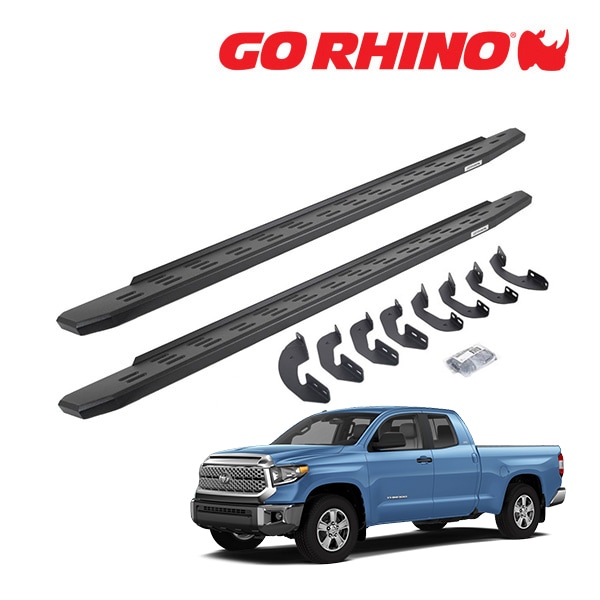 【GO RHINO 正規品】RB30 ランニングボード サイドステップ テクスチャーブラック 69641580PC 07-21y トヨタ タンドラ TUNDRA ダブルキャブ ゴーライノ